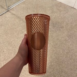 Rose gold studded Starbucks venti tumbler